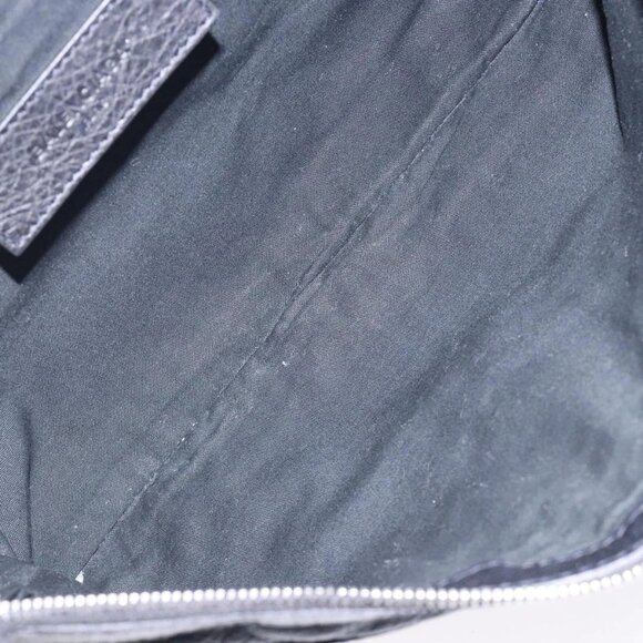 BALENCIAGA Classic Clip M Clutch Bag Leather Black Silver 273022 Auth 132272 - Picture 9 of 15